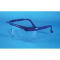 SAP0140-BE Safety Glasses, Blue Frame, Clear Lens 