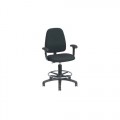 Lista XSV79-3S-VA1/01 Hi-Back Black Fabric Chair with Casters, Arms & Footring 