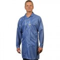 Tech Wear LOC-23-2XL ESD-Safe Coat, Blue, 2X-Large 