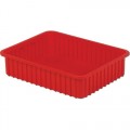Lewis Bins DC3050 Divider Tote Box, Red, OD 22.4