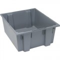 Quantum Storage Systems SNT225 Stack and Nest Totes, Grey, 23-1/2