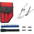 Jensen Tools 1-365MRD Multi-Tool Kit II, Metric, Red Pouch