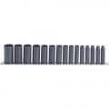 Stanley-Proto J72116 15 Pc Deep Impact Socket Set 