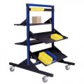 Production Basics 1732 Mobile Supply Cart, Double Sided, 36