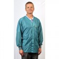 Tech Wear HOJ83CM HOJ-83C-M   JACKET TEAL 3PKTS ESD CUFF TECHWEAR 