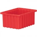 Akro-Mils 33105 Divider Grid Tote, Red, OD 10-7/8