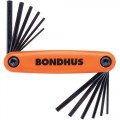 Bondhus 12550 12-pc. Fold-Up Hex Key Set, Metric, 5/64-5/32