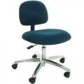 Industrial Seating AL12-FC Heavy Duty ESD-Safe Chair, Blue Fabric, Adjustable Height 17