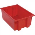 Quantum Storage Systems SNT200 Stack and Nest Totes, Red, 19-1/2