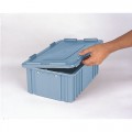 Lewis Bins CDC2040 Sanp-On Cover for Divider Tote Box 2000 Series, Light Blue 