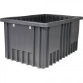 Metro TB92050CAS Conductive Tote Box, Black, OD 16-1/2