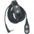 Desco 09169 Medium Jewel® Premium Metal Expansion Dual Wire Wrist Strap with 12' Cord, Angle Plug, 4mm Snap 