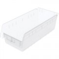 Akro-Mils 30088SCLAR Clear Shelf Bins 8/Carton, OD 17-7/8