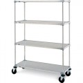 Metro F536EG Mobile Four Solid Shelf Cart, 24