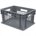 Akro-Mils 37-278 Straight Wall Container (Solid Base/Mesh Sides), O.D. 15-3/4