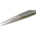 Excelta 40 Straight Strong Point Carbon Steel Tweezer w/.015