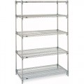 Metro 5A377C 5-Shelf Super Adjustable Wire Shelving Starter Unit, 72