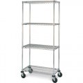 Metro A356EC Mobile 4-Shelf Cart with Polyurethane Casters, 18