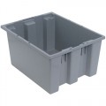Quantum Storage Systems SNT190 Stack and Nest Totes, Grey, 19-1/2