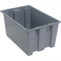 Quantum Storage Systems SNT240 Stack and Nest Tote, Grey, 23-1/2