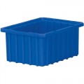 Akro-Mils 33105 Divider Grid Tote, Blue, OD 10-7/8