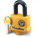 Masterlock 315d Weather Tough Lock, Yellow, 1-1/8