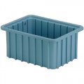 Lewis Bins DC1050 Divider Tote Box, Light Blue, OD 10.8
