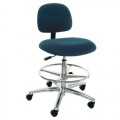 Industrial Seating AL10-FC Heavy Duty ESD-Safe Chair, Blue Fabric, Adjustable Height 21