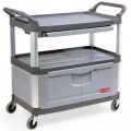 Rubbermaid 4094-00 X-tra Instrument Cart, Gray, 300 lb. Capacity 