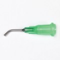 EFD 5118-B-45 Bent, Stainless Steel Dispensing Tip, 18 Gauge, Green, 50/Box 