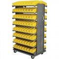 Akro-Mils APRD120Y (P/L U/M IS PKG Double Sided Pick Rack with 128 Yellow Bins Included 