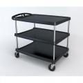 Metro MY2636-34BL myCart™ 3 Shelf Utility Cart, 26