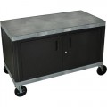 Luxor HEW385C-G Industrial Storage Cart with Cabinet, 24