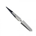 Excelta 159D-RTN Straight Reverse Action Replaceable Medium Tip Carbofib Tweezer 