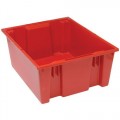 Quantum Storage Systems SNT225 Stack and Nest Totes, Red, 23-1/2