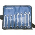 Jensen Tools V18J Midget Open End Wrench Set, Inch, 8pc.
