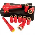 Wiha 31493 10-Pc 3/8'' Insulated Socket Set SAE 