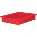 Akro-Mils 33224 Divider Grid Tote, Red, OD 22-3/8