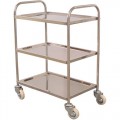 Luxor L100S3 Stainless Steel Three Shelf Cart, 16