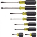 Klein 85078 8-Piece Phillips and Slotted Cushion-Grip Screwdriver Set 